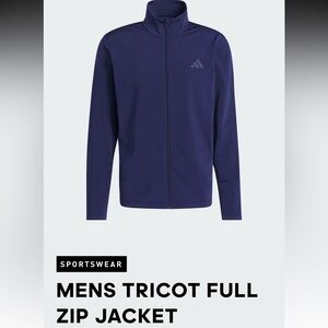 Adidas Men's Deep Blue Full Zip Performance Jacket and Matching Pants